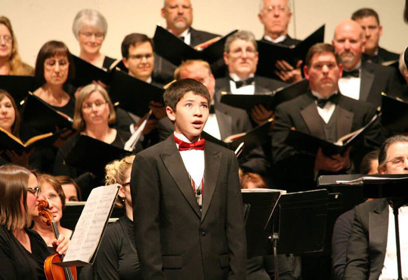 Jacob Logan sings with the BSOC